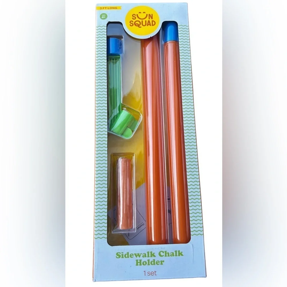 Orange and Green Chalk Holder for Creative Play